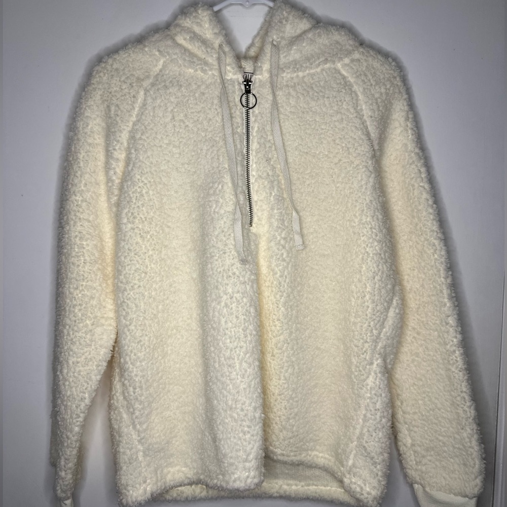 Juniors Sherpa Jacket Quarter Zip